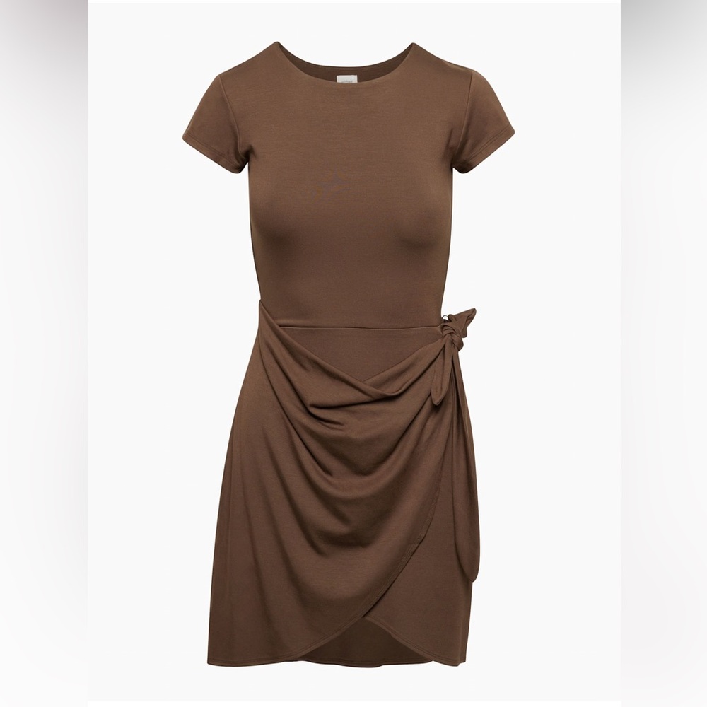 Aritzia Wilfred Lune Dress in Cocoa Bean